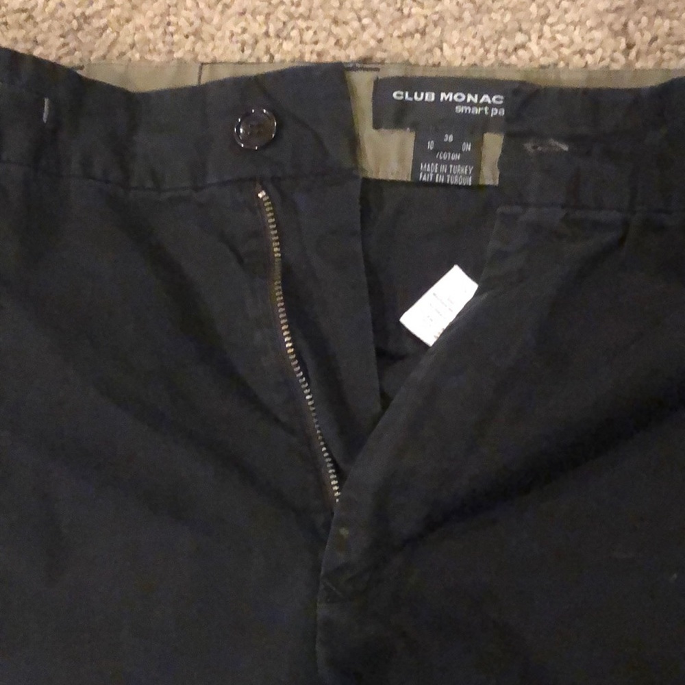 Men’s Club Monaco Black Smart Pant Chino 36x32 - Picture 3 of 3
